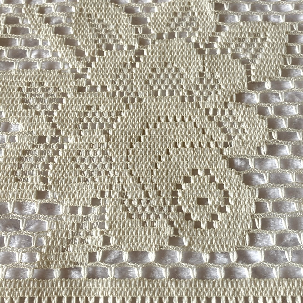 Handmade doily table runner